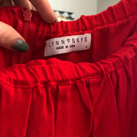 Flynn Skye Red Strapless Midi Dress - Picture 3 of 3